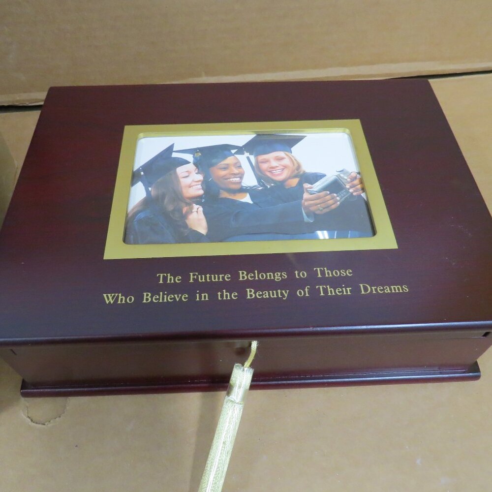 Papyrus Wooden Graduation Keepsake Photo Box by Jordan Mark New In Box